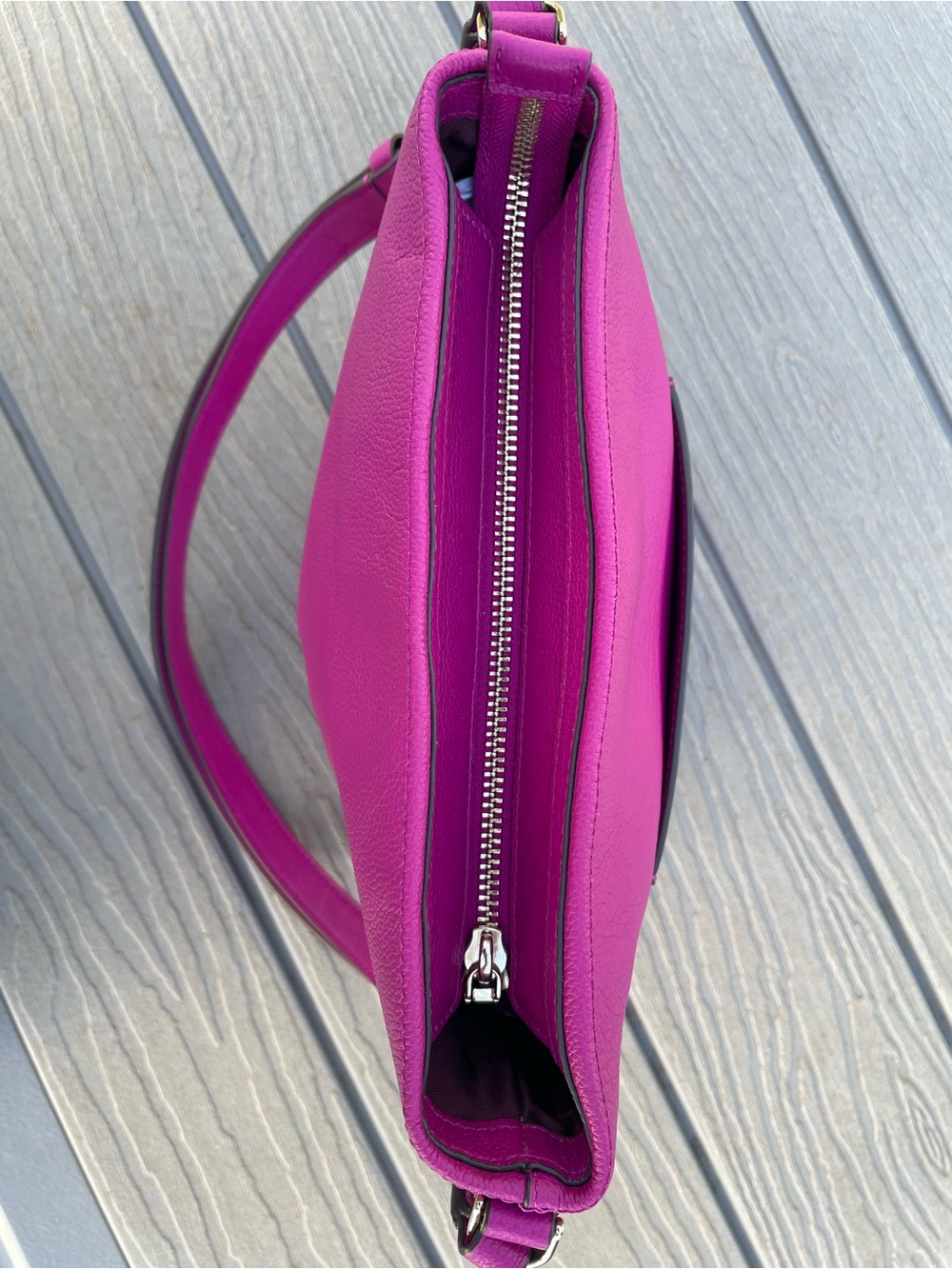kate spade Hot Pink Pebbled Leather Crossbody/Shoulder Bag - Picture 4 of 8